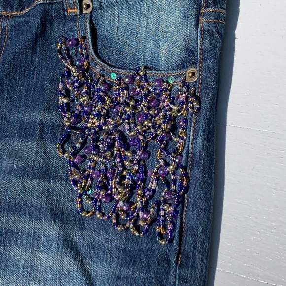 Super Cute Beaded Women's Jeans 👖 by Cache - Picture 4 of 8
